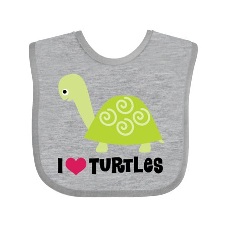 

Inktastic I Love Turtles Cute Kids Gift Baby Boy or Baby Girl Bib