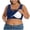Blue, variant on Staron Plus Size Women's Casual Pajama Top with Built-in Bra Sleeveless Loose Fit Solid Color Tank Top, Pink 3XL