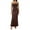 Brown, variant on Women Solid Color Bodycon Long Dress, Summer Sleeveless Backless Strapless Elegant One-Piece, Cocktail Party Wedding Banquet Dress