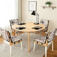 thumbnail image 3 of TSOVTHRID Bird Cherry Blossom Gray Print Dining Chair Cushion Covers Quilted Stretchy Soft Seat Slipcovers Universal Fit Anti-Slip Chair Covers for Dining Room, Kitchen, Set of 1, 3 of 7