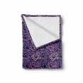 thumbnail image 2 of Rose Soft Flannel Fleece Throw Blanket, Romantic Bouquet Hand Drawn Ink Style Pattern Spring Season Doodle Design, Cozy Plush for Indoor and Outdoor Use, 50" x 60", Purple and Lavender, by Ambesonne, 2 of 6