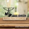 thumbnail image 2 of Craftnamesign Custom Wooden Nurse Practitioner Desk Name Plate, Nurse Metal Nameplate for desk, 2 of 5