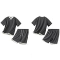 thumbnail image 6 of hotojiny Men's Two Piece Shorts Sets Summer Sweatsuits Casual Comfy Jogging Active Sets Stylish Color Block Matching Outfit(Dark Gray,4X-Large), 6 of 6