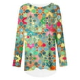 thumbnail image 2 of CLOOCL Women Plus Size Blouse Colorful Rhombus Graphics Print Female Long Sleeve Casual Tops, 2 of 6