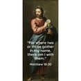 thumbnail image 3 of ArtsyQuotes 8x14 Black Modern Framed Museum Art Print Titled - Bible Verse Quote Matthew 18:20, Alonso Cano - Christ the Redeemer, 3 of 5