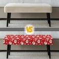 thumbnail image 6 of Yuyamidu Santa Claus Bench Cover for Dining Table Soft Jacquard Bench Seat Protector Cover for Living Room Washable Furniture Protector Gift for Holiday, 6 of 8