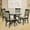 Espresso (Dark Beige Cushion), variant on Wooden 5 Piece Dining Table Set, 4 Classic Style Solid Wood Ronda Upholstered Chairs w Rolf Round Dining Table, Kitchen Set for four, Living Room Set, Medium Brown Color