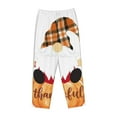 thumbnail image 4 of Balery Autumn Gnomes print Women's Pajama Pants,Ultra Lightweight Pjs,Lounge Pant-Medium, 4 of 9