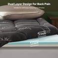 thumbnail image 5 of BEDLORE Mattress Topper Full Size, 2" Gel Memory Foam Plus 2" Plush Pillow Top Pad, 4 " Mattress Pad Cover for Back Pain, 5 of 10