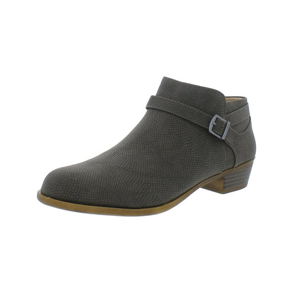 LifeStride Womens Aleander Faux Leather Ankle Booties