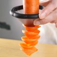 thumbnail image 3 of Vegetable Cutter under $5! CQCYD Spiral Vegetable Cutter, Funnel Shape Flower Slicer, Stainless Steel Vegetable Curler for Carrot Radish Cucumber, Handheld Kitchen Planer Tool, 3 of 7