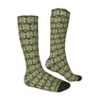 thumbnail image 3 of Picia Women Crew Soft Moisture-wicking Socks Green Snake Pattern Design Cotton Socks, One Size fit All, 3 of 9