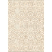 My Texas House Olympia 9' X 13' Beige Floral Outdoor Rug