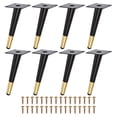 thumbnail image 1 of Patas de muebles Unique Bargains de Metal para Reemplazo Patas de Sofá de Bricolaje Negro y Dorado 8 pulgadas, 1 of 6