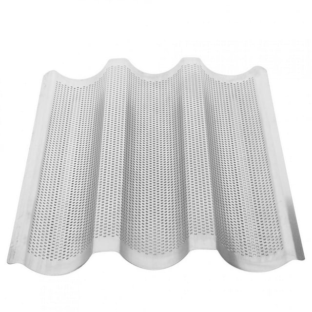3 ranuras para pan francés Sartenes para baguette Molde para hornear Baguette Waves Bandeja para hornear Pan Pan Herramienta para hornear Plata ANGGREK Otros