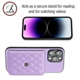 thumbnail image 3 of for iPhone 13 Pro Wallet Case with Card Holder, Elegant Durable PU Leather Protective Magnetic Closure Flip Phone Cover Kickstand RFID Blocking for Women Girls for iPhone 13 Pro, Purple, 3 of 9