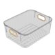 thumbnail image 2 of Caja de almacenamiento transparente con tapa | Organizador de escritorio de gran capacidad para cosméticos y accesorios | Plástico PET antihollín | 2 tamaños disponibles, 2 of 6