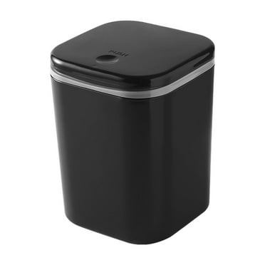 Mini Desktop Trash Can With Lid – Small Plastic Waste Bin For Office, Kitchen, Bathroom Countertop (Includes 100 Bags)