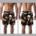 thumbnail image 3 of luoweisi Men's Beach Shorts Quick Dry Swim Trunks with Mesh Lining Skull Bee M, 3 of 5