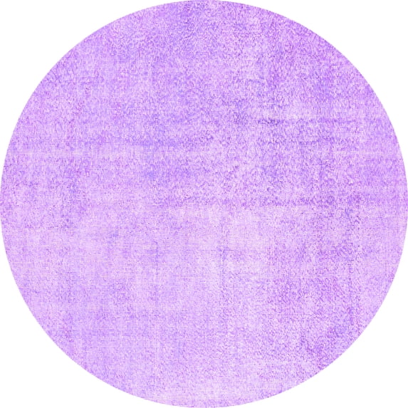 Ahgly Company Indoor Round Abstract Purple Contemporary Area Rugs, 6' Round