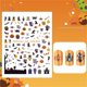 thumbnail image 5 of Adhesivos para uñas de Halloween, 8 hojas, plantillas DIY para uñas para fiestas de Halloween, incluyen calabazas, murciélagos, brujas, etc., 5 of 8