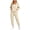 Beige, variant on Jerdar Womens Matching Sweatsuit Zip Up Hoodie Jogger Pants Oversized Drop Shoulder Side Pockets Casual Workout Lounge Fall Winter Outfits L