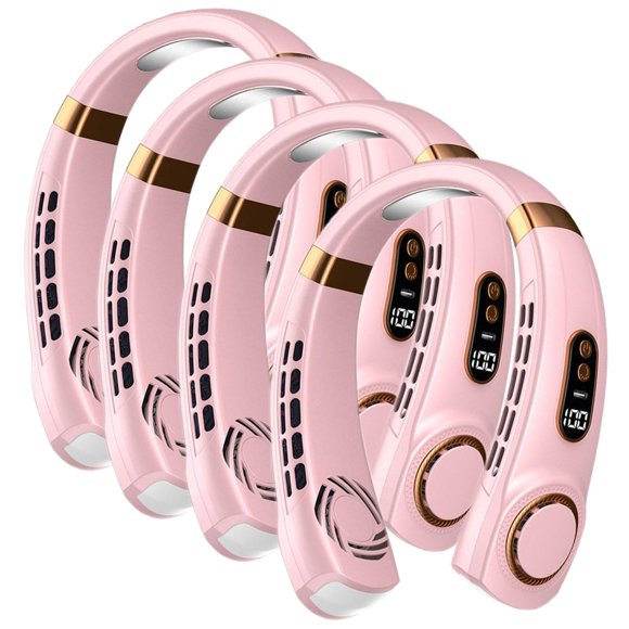 Ventiladores de 5 Velocidaddes BreezyFlowPink 4Pzas Rosa 3.7W 5 Velocidades Plástico ABS/PC Ventilador de Cuello.