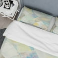 thumbnail image 4 of Designart 'Abstract Compositions of Pastel Blue and Green' Geometric Duvet Cover Set, 4 of 4
