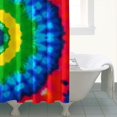 thumbnail image 4 of Colorful Tie Dye Circle Pattern Shower Curtain 84"x72" ,Bathroom Decorative Shower Curtains Set with 12 Hooks,Modern Waterproof Washable Shower Curtain, 4 of 6
