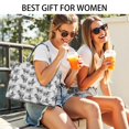 thumbnail image 5 of Large Capacity Tote Bag,Gray Highland Cow Person Pattern Handbag Fashion Luxury Tote Bag,15.7"x13"x 5.1" Inches,Laptop Compatible, 5 of 6