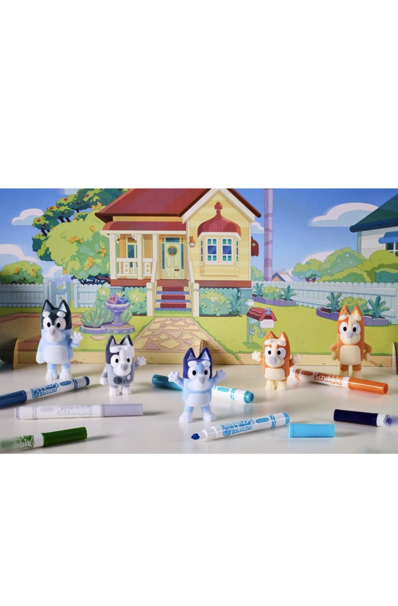 Crayola Scribble Scrubbie 80pc Bluey Family Pack Gift