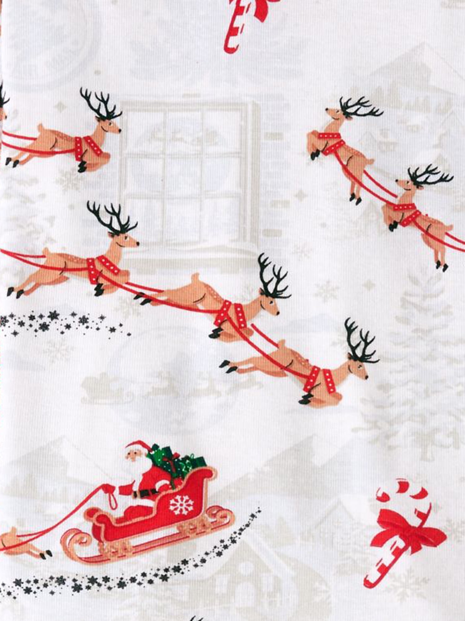 The Children's Place Kids Unisex Matching Family Santa Sleigh Snug Fit Cotton Pajamas, Sizes 4-16
