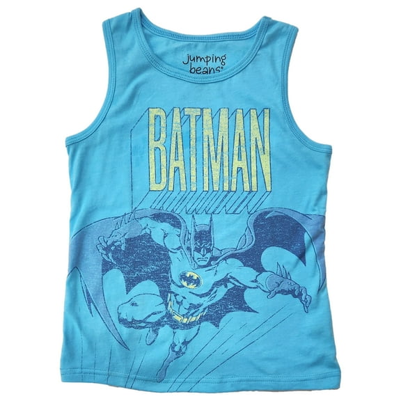 Boys Blue Batman Muscle Tank Top Athletic T-Shirt Tee Shirt Small 6