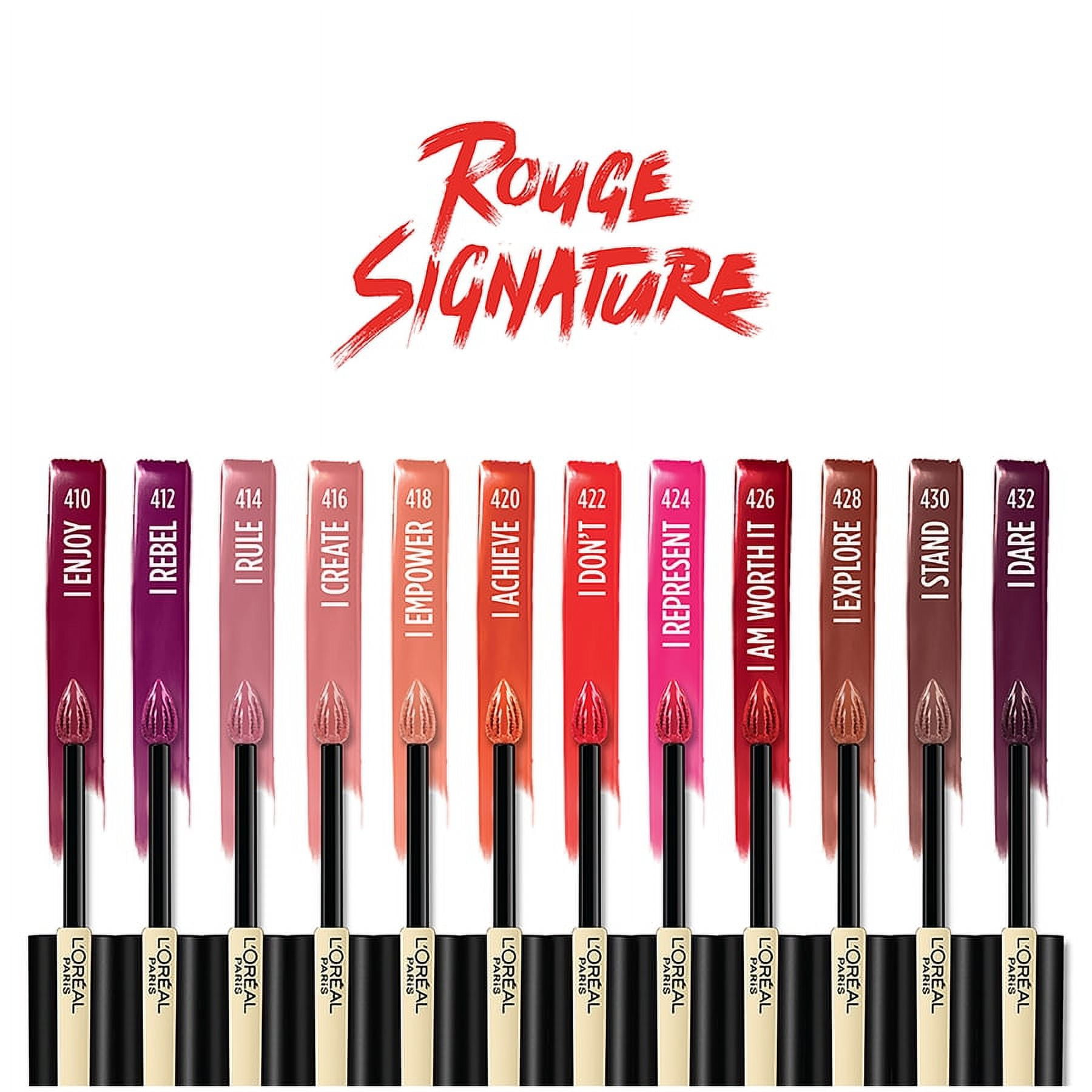 L'Oreal Paris Rouge Signature Lightweight Matte Lip Stain, High Pigment, I Explore, 0.23 oz.