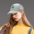 thumbnail image 4 of GDREDA Men's Hat Three Leaves Pattern Baseball Cap Tongue Outdoor Sun Hat，Grey, 4 of 4