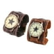 thumbnail image 1 of Reloj de pulsera con correa ancha, estilo punk, esfera grande, brazaletes de regalo, pulsera de hip hop, reloj de pulsera para , cumpleaños, Marrón Duro Marrón Suave Fernando reloj de pulsera, 1 of 8