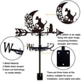 thumbnail image 3 of Iron Wind Direction Indicator Weathervane for Outdoor Garden Wind Measuring Tool Cat Shape 265x358mm, 3 of 7
