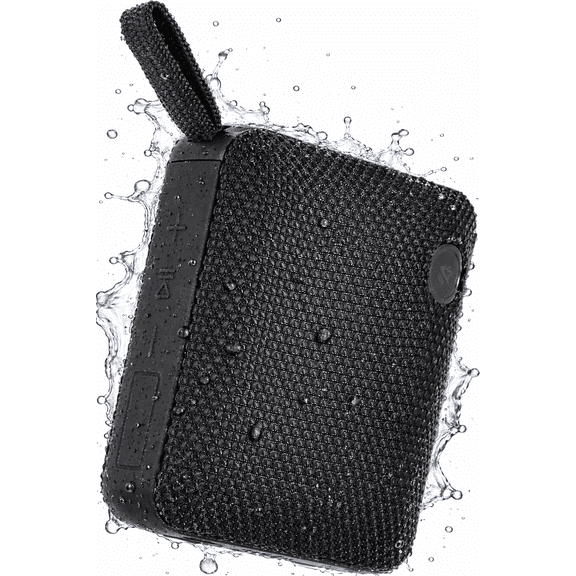 BP26 Portable Mini Bluetooth Speaker with FM Radio, IP68 waterproof and dustproof, 5 hours of playtime, TWS Pairing, Bluetooth 5.3, Ultra-Portable speaker for home, outdoor and travel (Black)
