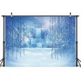 thumbnail image 1 of 7x5FT Winter Wonderland Backdrop Winter Frozen Snow Ice Crystal Pendant World Backdrops Winter Snow Photo Backdrop Photography Background, 1 of 4