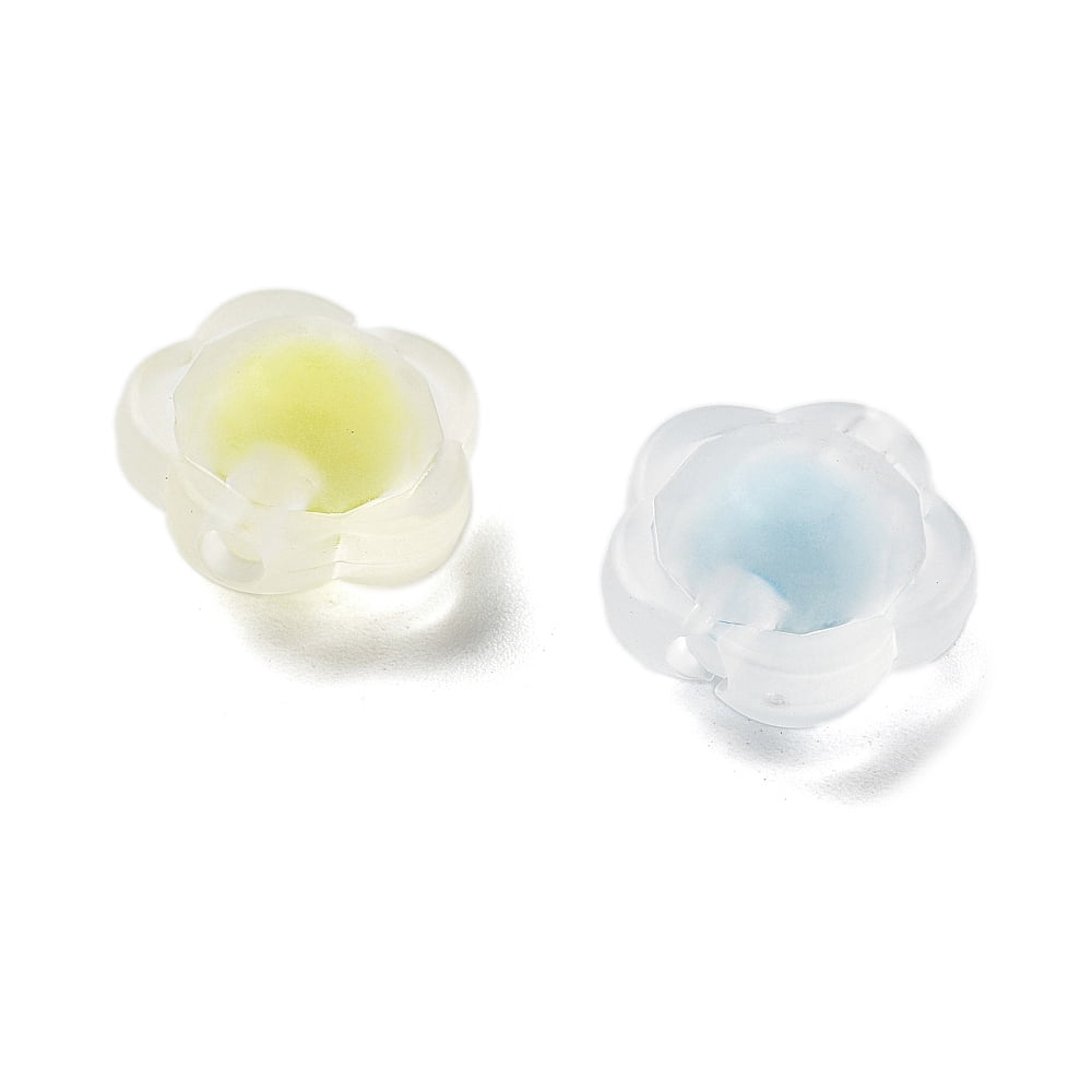 500 g Frosted Transparent Acrylic Beads Bead in Bead Flower Mixed color 12x12.5x8mm Hole: 2mm 877~909pcs/500g