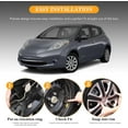 thumbnail image 2 of 16 inch Hubcap,2011-2017 Nissan Leaf,2013-2019 Nissan Sentra Style Wheel Cover,10 Spoke Style aftermarket replacement for 40315-3NF0B,Black Lacquer & Red Lacquer, 2 of 7