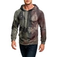 thumbnail image 6 of GrmtClth Hoodie Halloween Witch Pumpkin Ghost Bat Pattern Kangaroo Pocket Long Sleeve Pullover for Men Gray L, 6 of 8