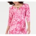 thumbnail image 2 of NY Collection Women's Embellished Tie Dyed Dress Pink Size Petite Large, 2 of 3