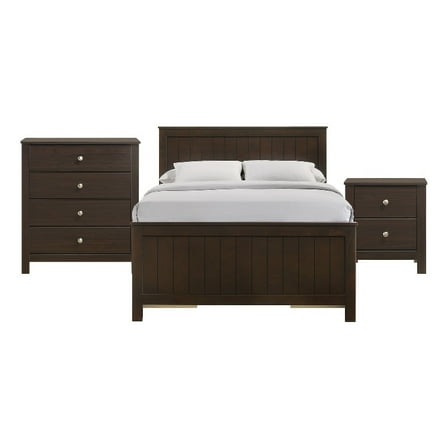 Picket House Furnishings Santino Full Captains 3PC Bedroom Set in Espresso