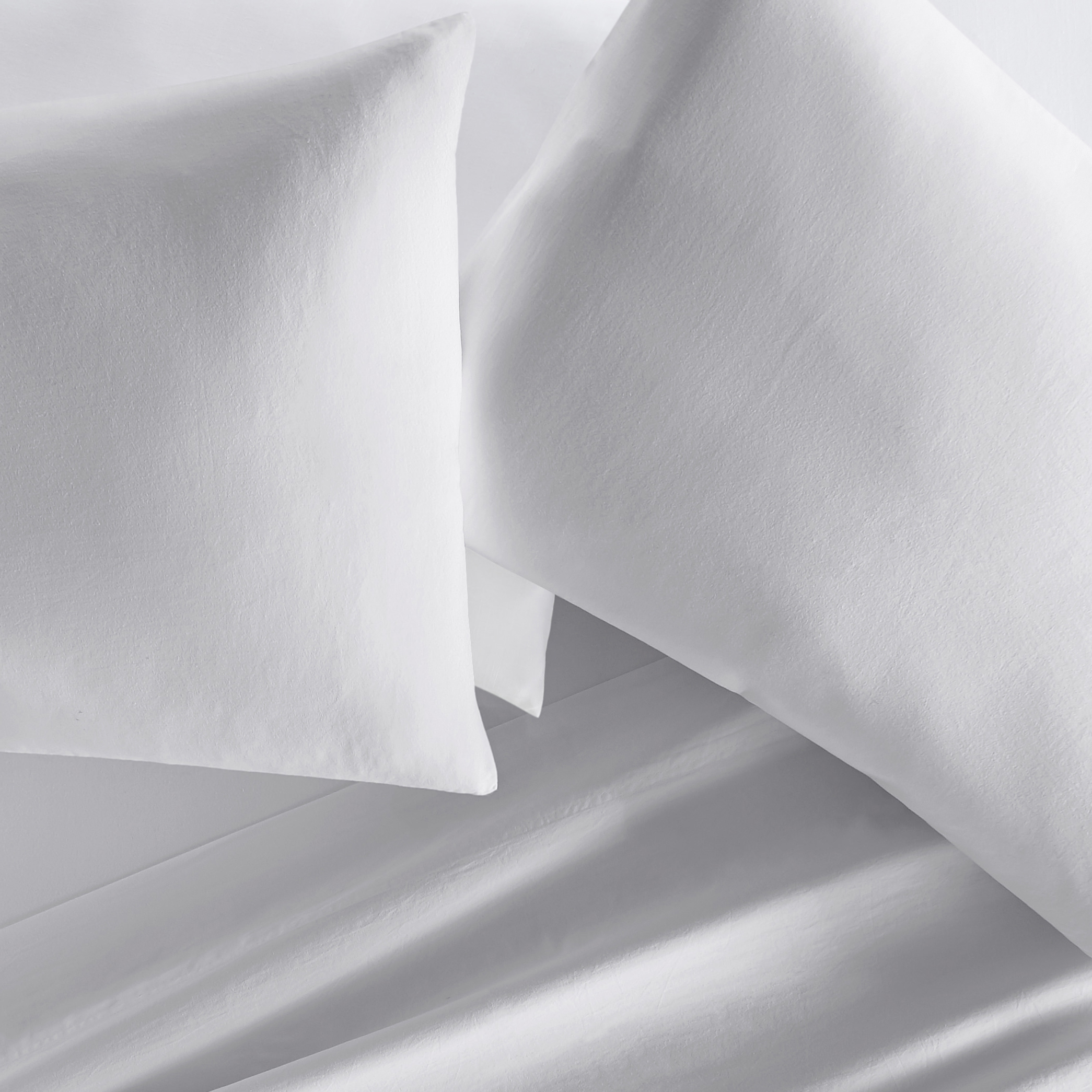 Light Gray 300TC Cotton Cooling Pillow Case Set, Standard/Queen, by Noble Linens