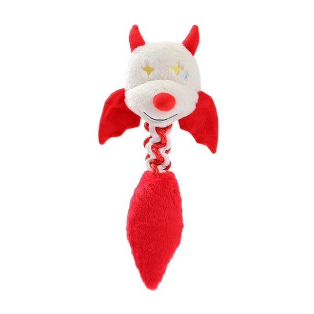 Juguete de peluche para perros con sonido chirriante, lindos y resistentes juguetes para masticar animales para, Rojo