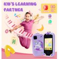 thumbnail image 3 of Inadays Kids Smart Phone for Girls Gifts - Toddler Christmas Birthday Gift for Age 3 4 5 6 7 8 Year Old, Kids Cell Phone Toy with Touchscreen, Dual Cameras, Learning,Mp3 Player,Games with 32 GB Card, 3 of 8