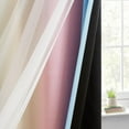 thumbnail image 4 of 100% Blackout Curtains with Sheer Overlay Mix and Match Double Layer Drapes 63 Inch Length 2 Panels for Girls Room Bedroom Room Nursery Ombre Rainbow Grommet Window Treatment with Tiebacks, 4 of 19