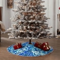 thumbnail image 4 of Sikiie Vibrant Blue Floral Christmas Tree Skirt, Christmas Tree Decorations, Christmas Decor, Tree Mat Decoration(30-48IN)-30", 4 of 6