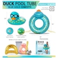 thumbnail image 2 of Tubo flotante inflable para piscina de patos POZA, confeti azul dorado, 2 of 7